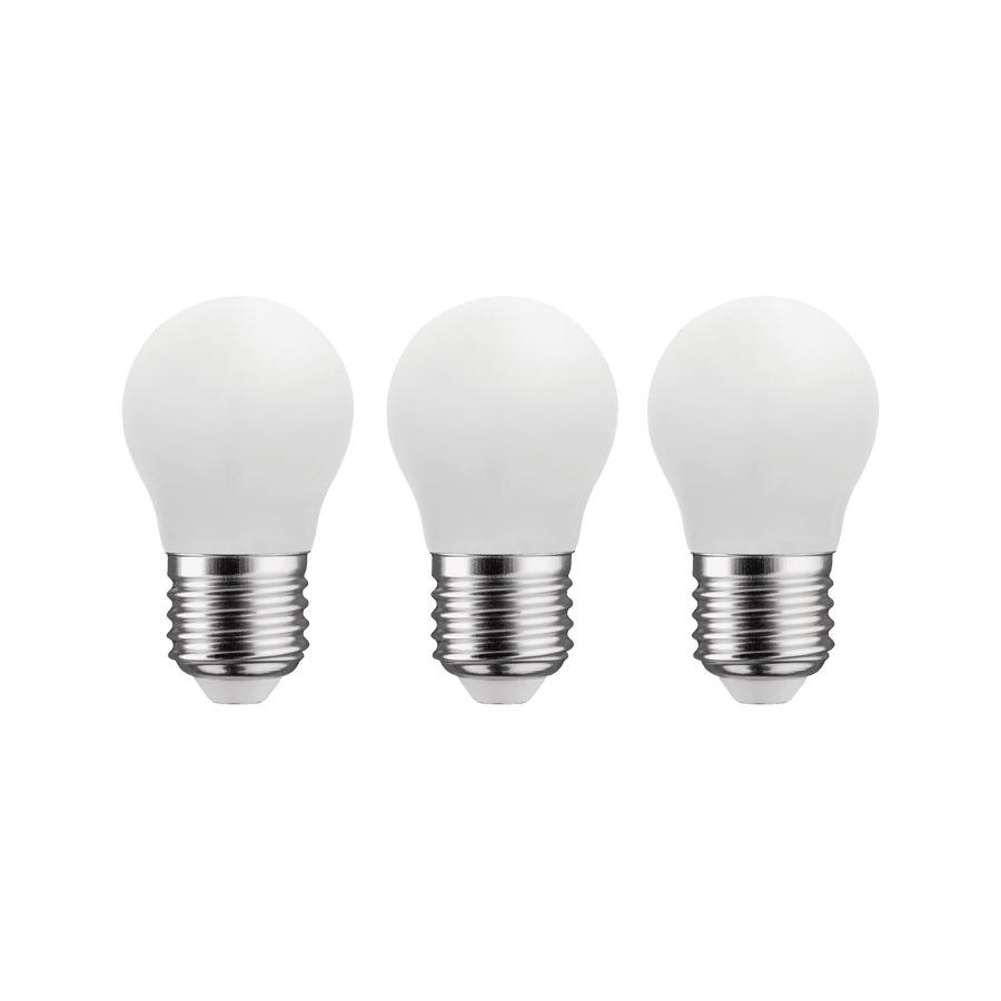 Bricocenter 3 LED BULBS E27=40W SPHERE SMARIGLIATA WARM LIGHT