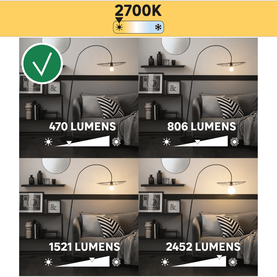 Bricocenter 3 LED BULBS E27=40W SPHERE SMARIGLIATA WARM LIGHT