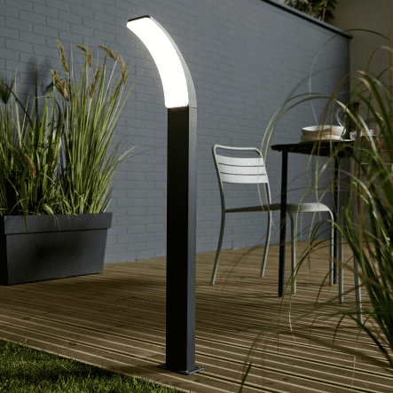 LAKKO - lamp aluminium grey 96x22x12cm LED 11W natural light IP44