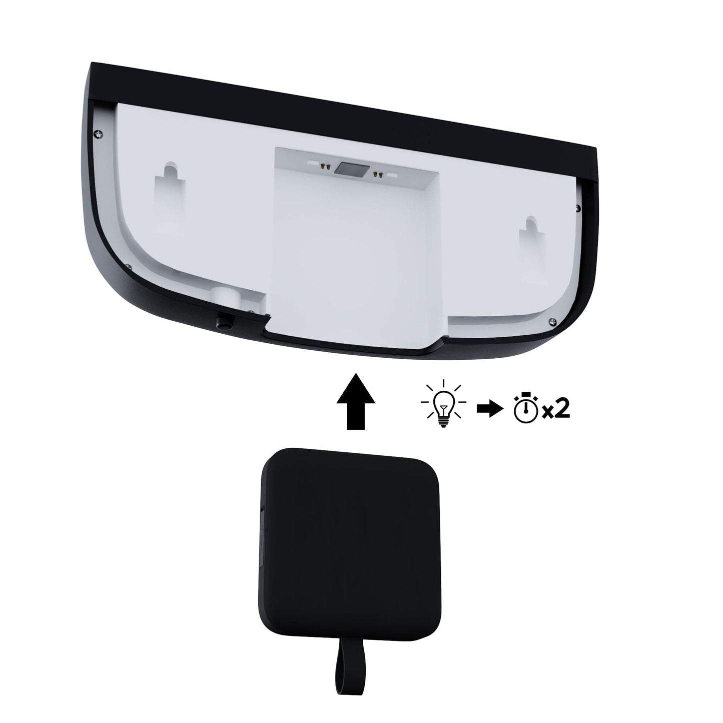 Bricocenter SOLAR FOLEY ALUMINIUM BLACK 27x13x12.3CM LED 900LM NATURAL LIGHT IP44