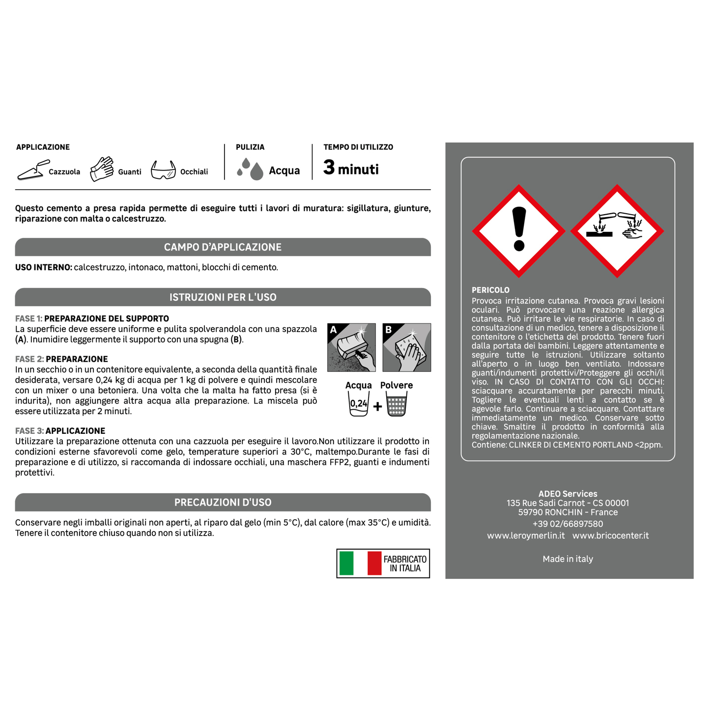 Bricocenter AXTON GREY QUICK CEMENT 5 KG