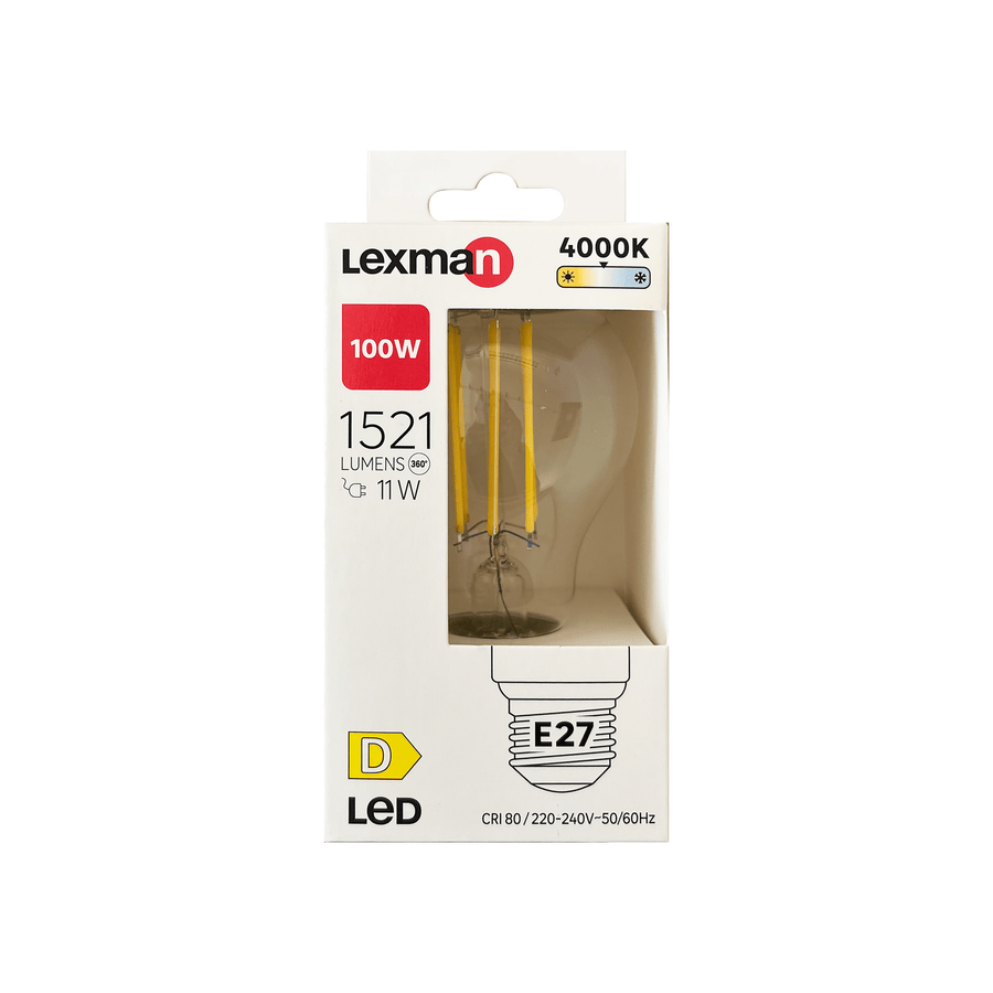 Bricocenter LED BULB E27=100W DROP TRANSPARENT NATURAL LIGHT