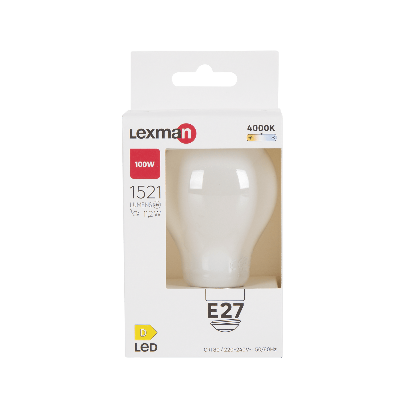 Bricocenter LED BULB E27=100W FROSTED DROP NATURAL LIGHT