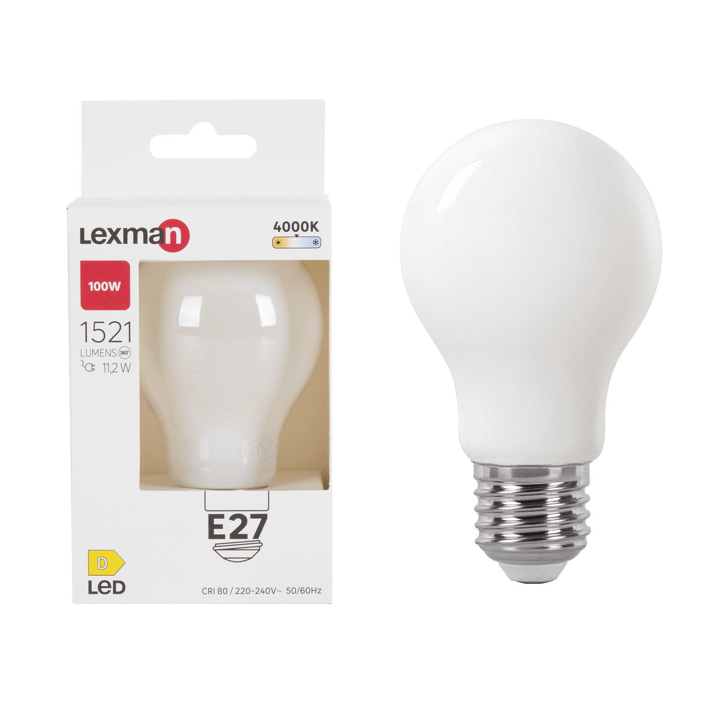 Bricocenter LED BULB E27=100W FROSTED DROP NATURAL LIGHT