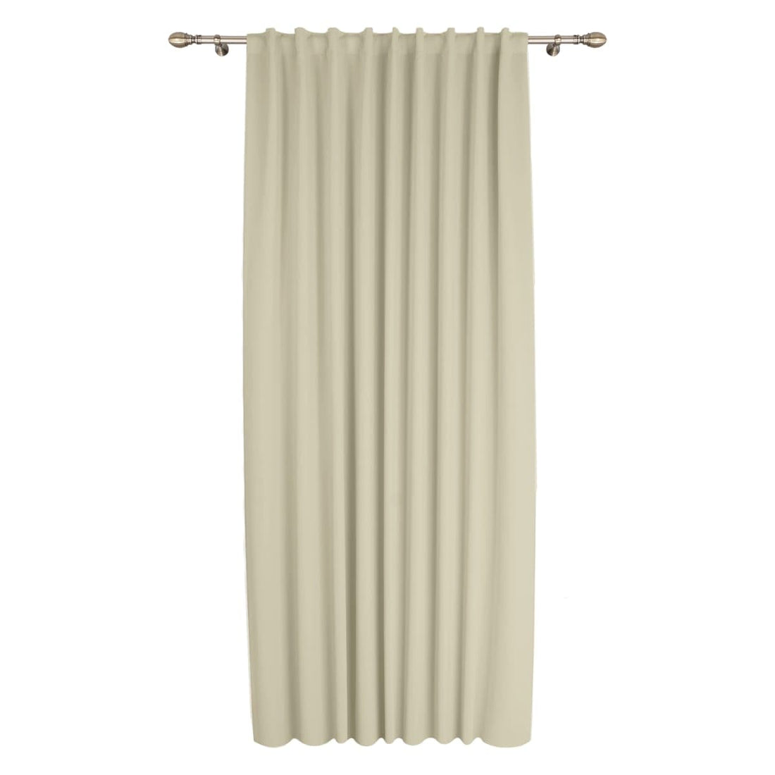 BEIGE OPAQUE CAROL CURTAIN 200X280 CM WEBBING AND CONCEALED HANGING LOOP - best price from Maltashopper.com BR480009481