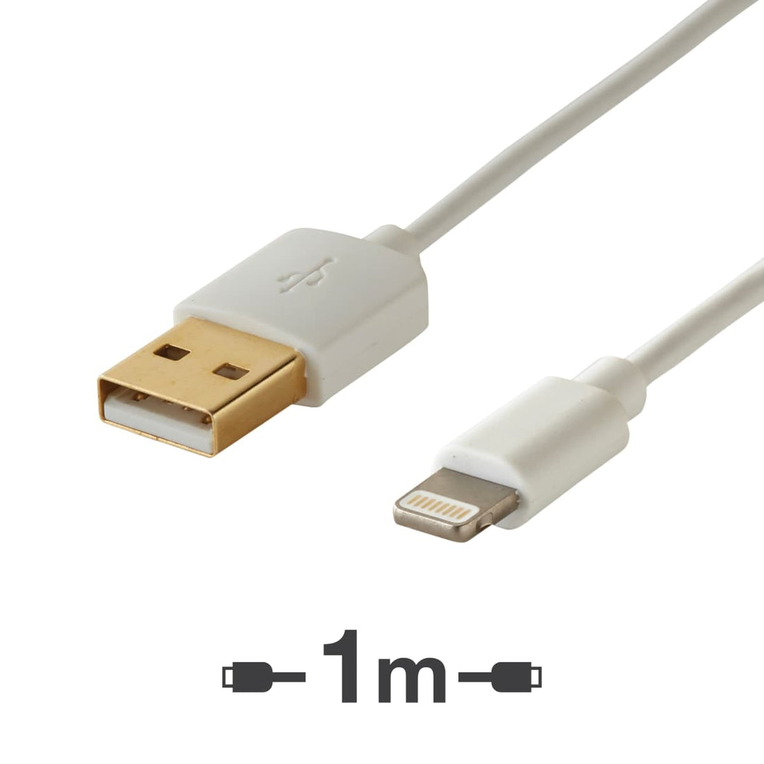 APPLE CABLE 1MT LIGHTNING TYPE / A TYPE USB - best price from Maltashopper.com BR420005315