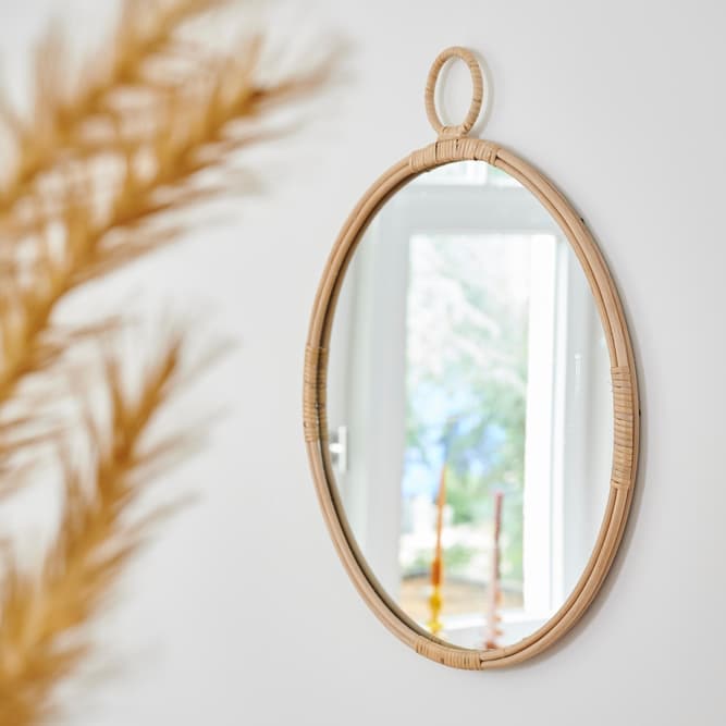 Casa RATTAN Natural mirrorØ 50 cm