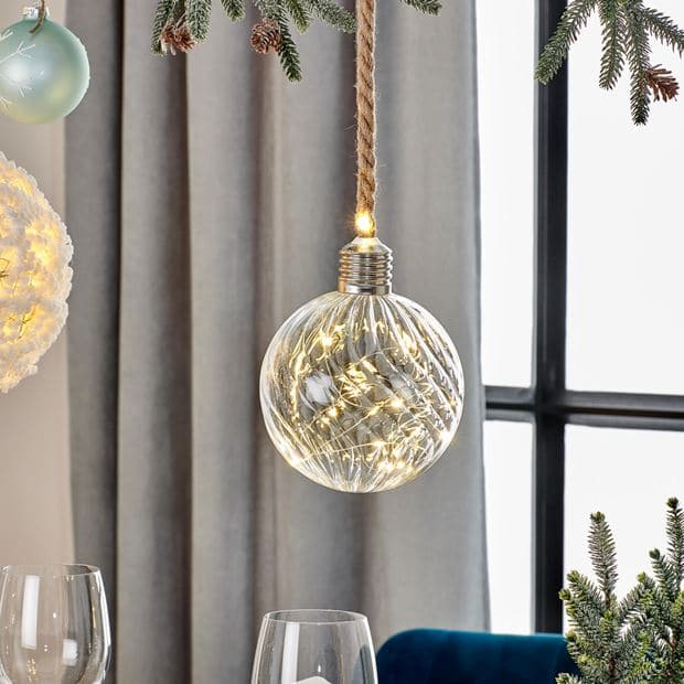 Casa BLOXEM Decorative ball with 20 transparent LED lights, Ø 15 cm