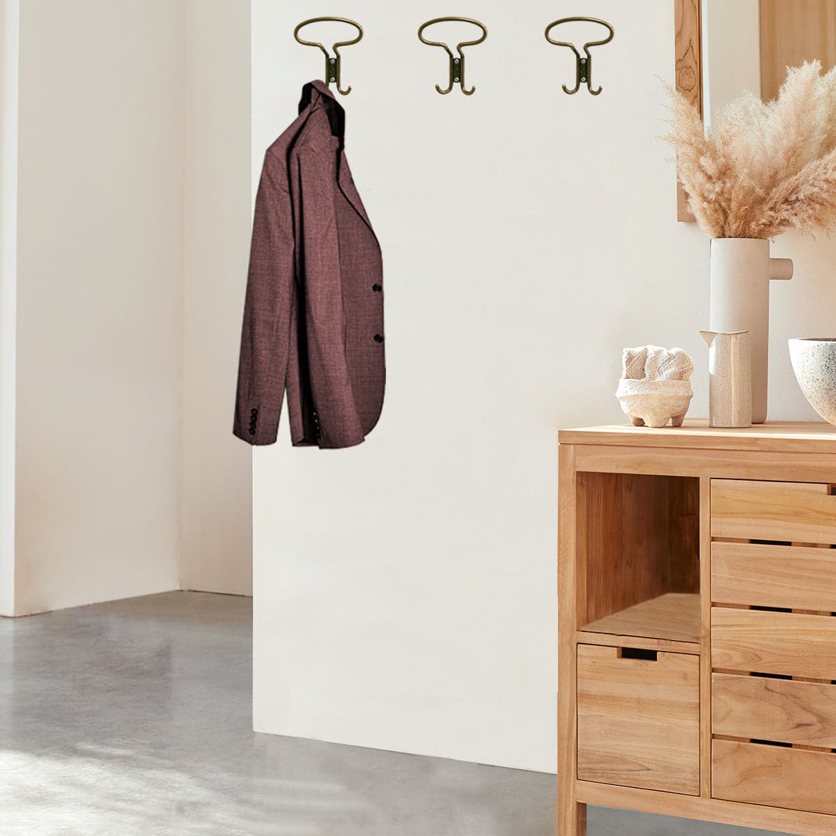 Bricocenter ZAMAK BRONZE-PLATED COAT HOOK, H12.5X10.5 CM
