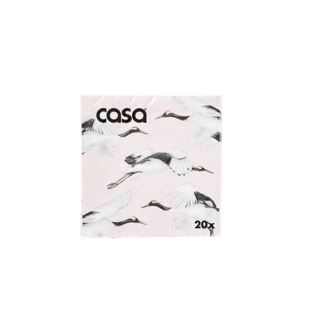 Casa DAMSEL CRANE Set of 20 multicolored paper napkins W 33 x L 33 cm