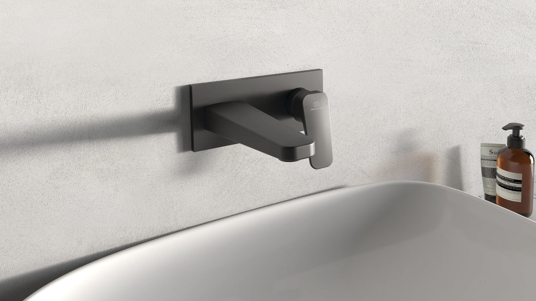 CERAPLAN CONCEALED WALL-MOUNTED WASHBASIN MIXER BLACK IDEAL STANDARD