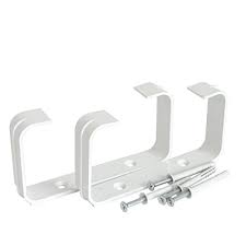 2 PIPE CLAMPS X RECTANGULAR PIPE 120 X 60 MM WHITE