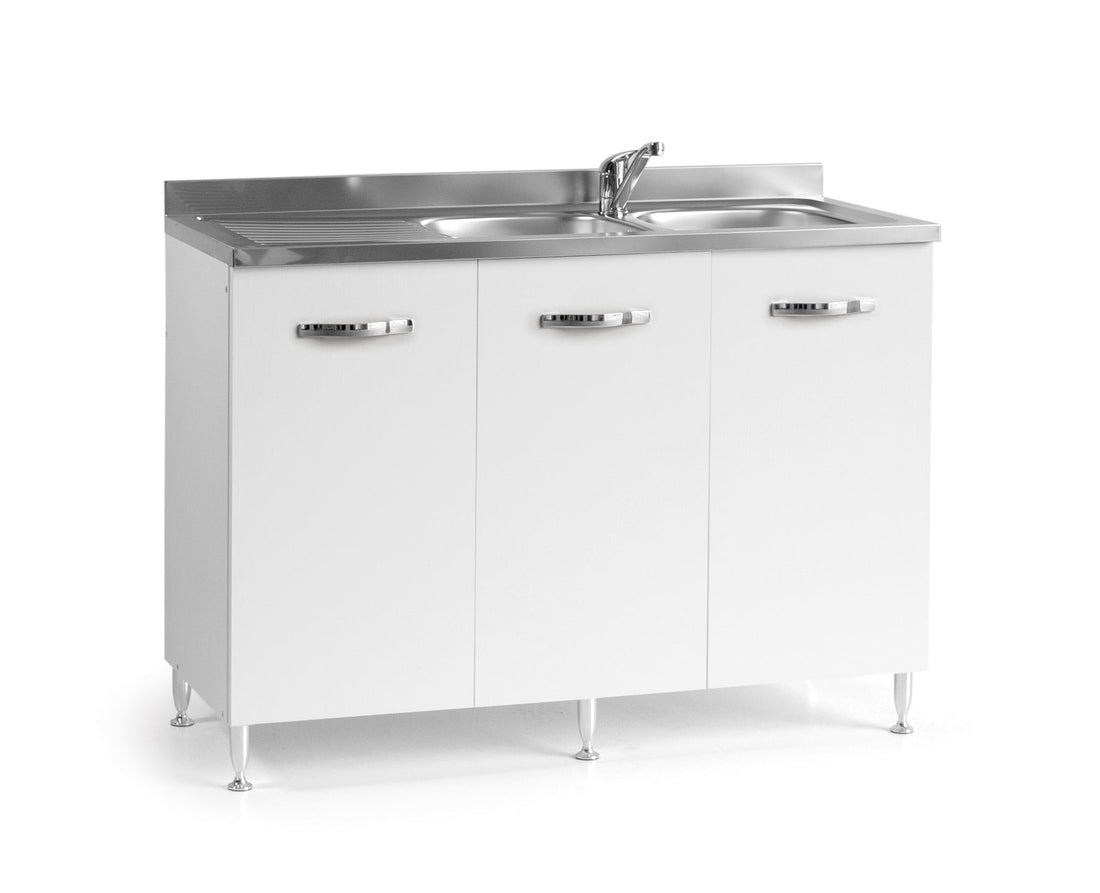 SUB-SINK 120 REVERS. 3 DOORS (WITHOUT SINK) 120X50XH85 WHITE ASH - best price from Maltashopper.com BR440002984