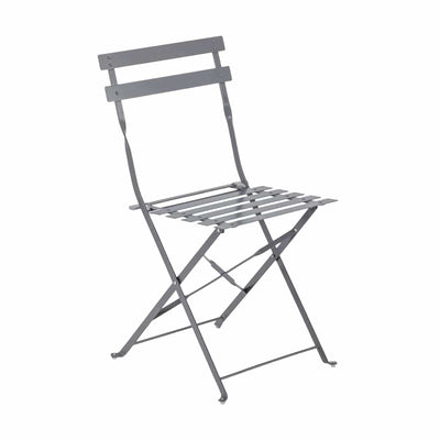 Bricocenter FLORA NATERIAL FOLDING CHAIR ANTHRACITE STEEL 41X47XH80