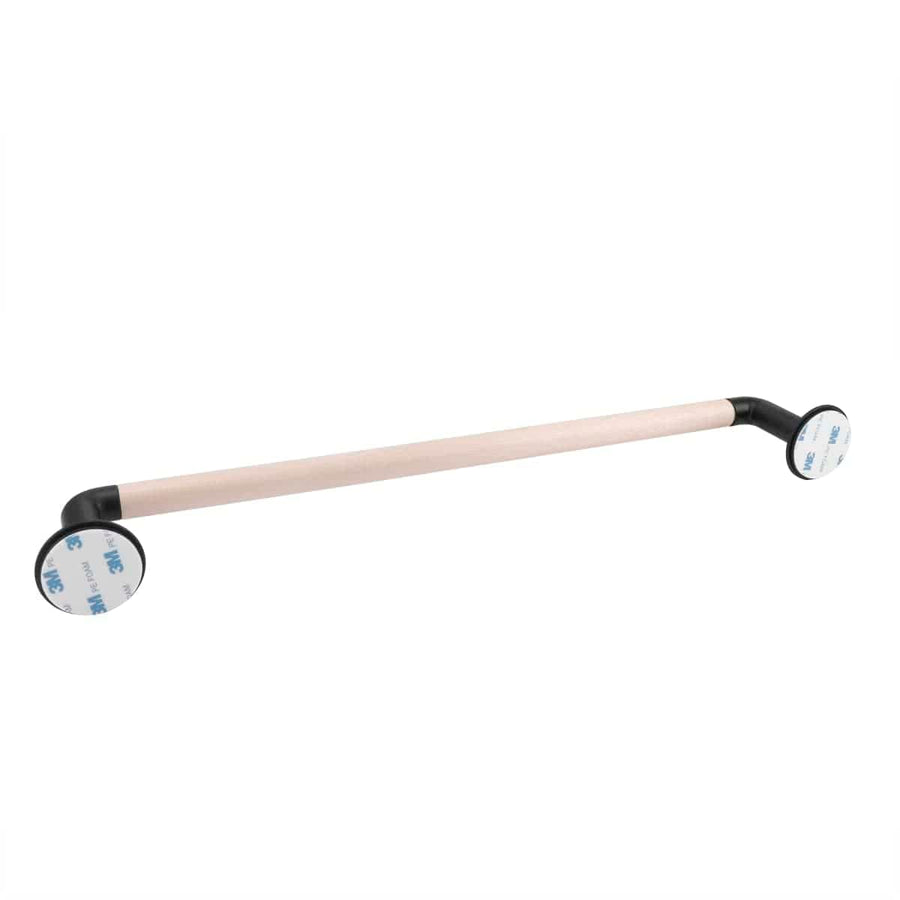 Bricocenter TOWEL RAIL L 45 CM ADHESIVE 3M OR SCREWS SCANDI SENSEA BLACK WOOD