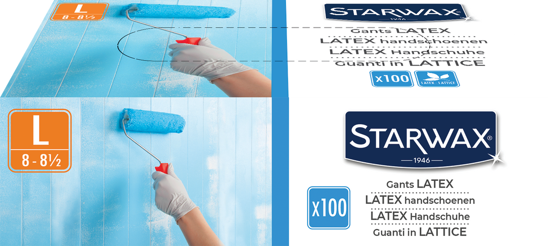 STARWAX MULTILATEX DISPOSABLE GLOVES 100 PCS L FOOD CONTACT