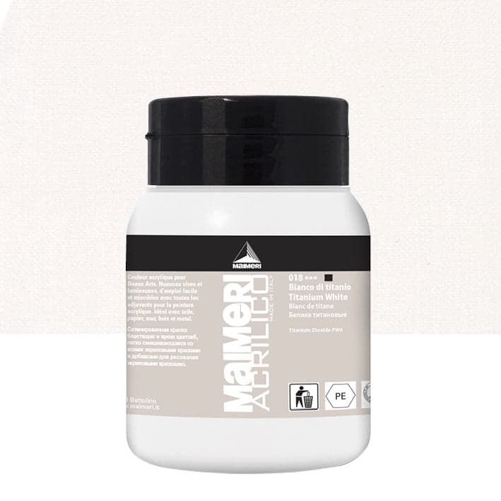 ACRYLIC PAINT 500ML TITANIUM WHITE - best price from Maltashopper.com BR480010389