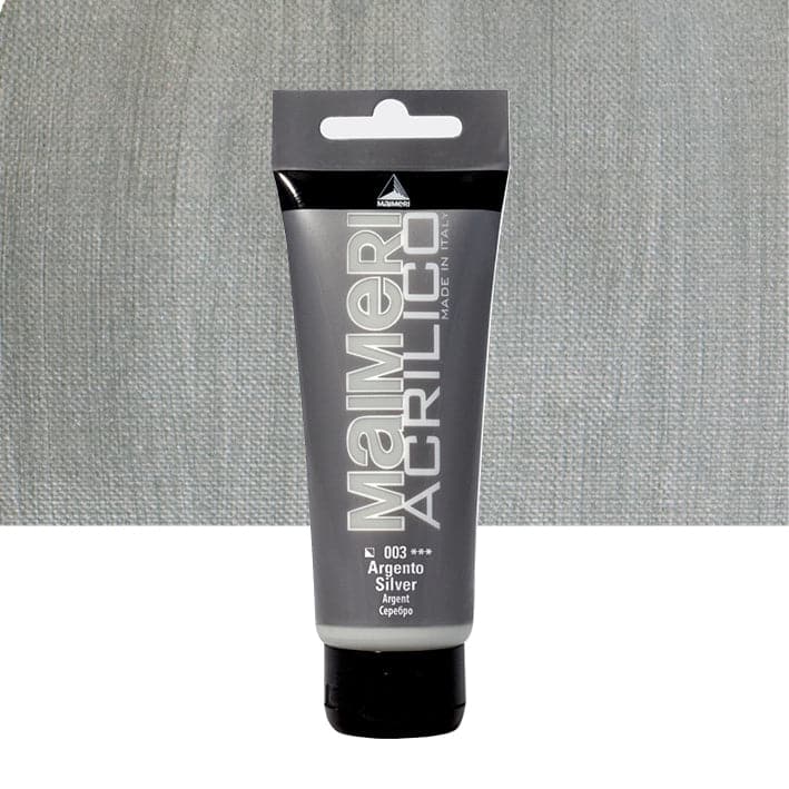 ACRYLIC PAINT 200ML SILVER - best price from Maltashopper.com BR480010466