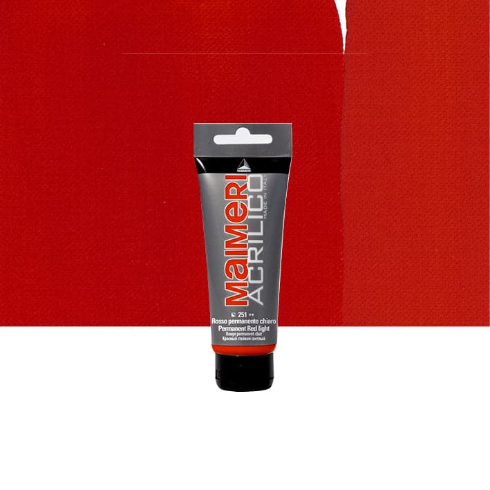 ACRYLIC COLOUR PERMANENT RED CLEAR 75ML - best price from Maltashopper.com BR480430428