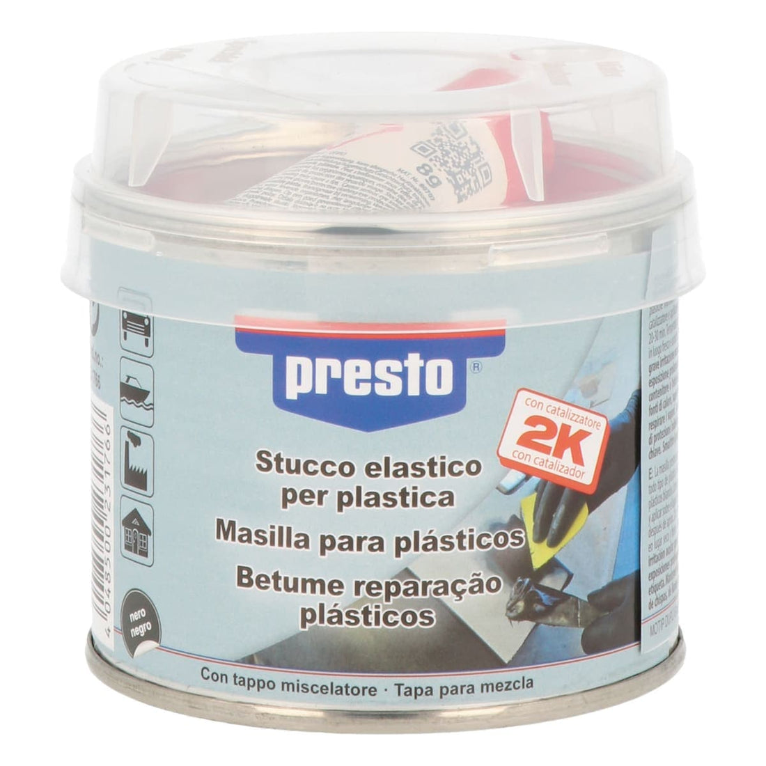 TWO-COMPONENT ELASTIC PUTTY FOR PLASTIC 250 G