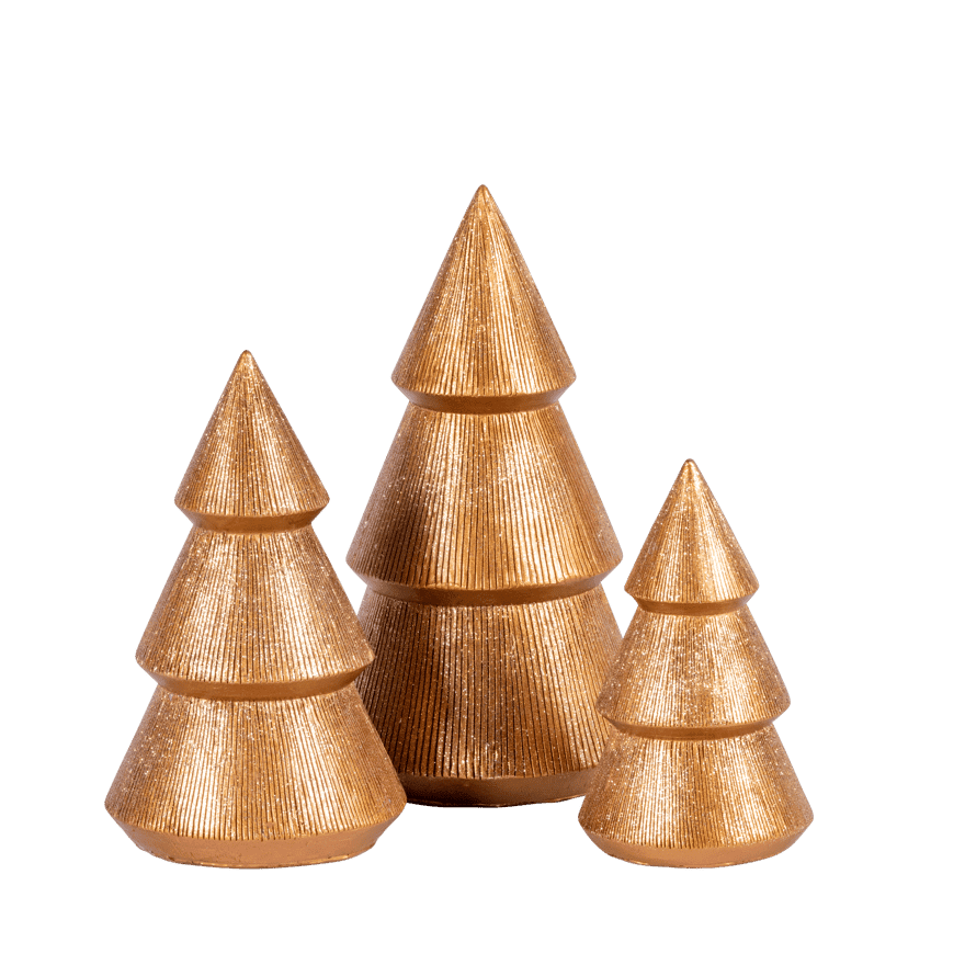 Casa GLAM TREE Golden decoration H 13 x W 7.5 x D 7.5 cm