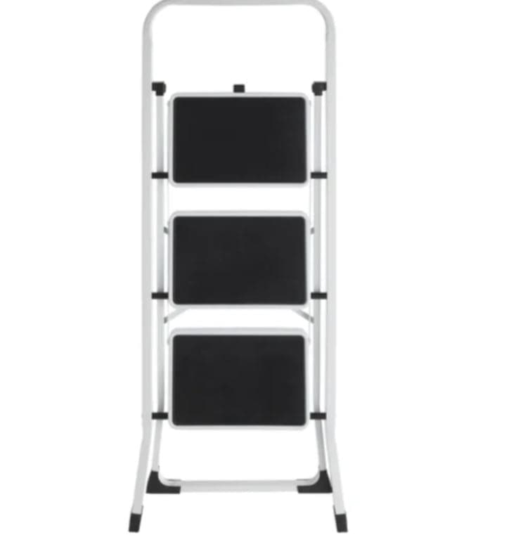 EVEREST 3-STEP STEEL STOOL MAXIMUM LOAD CAPACITY 150 KG FOR DOMESTIC USE