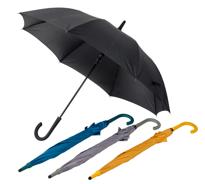 LLUVIA Large umbrella, black - best price from Maltashopper.com CS655347-BLACK