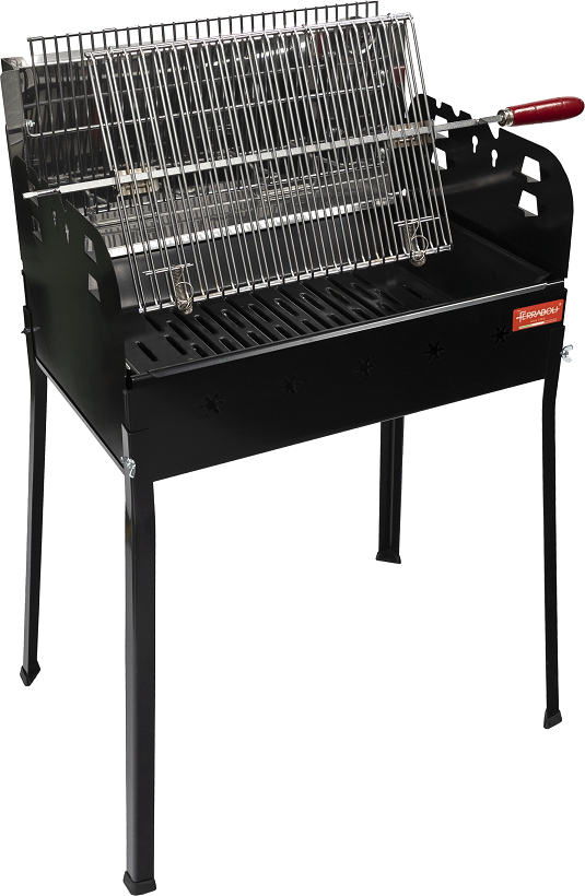 CHARCOAL BBQ WITH VERTICAL STEEL FIRE