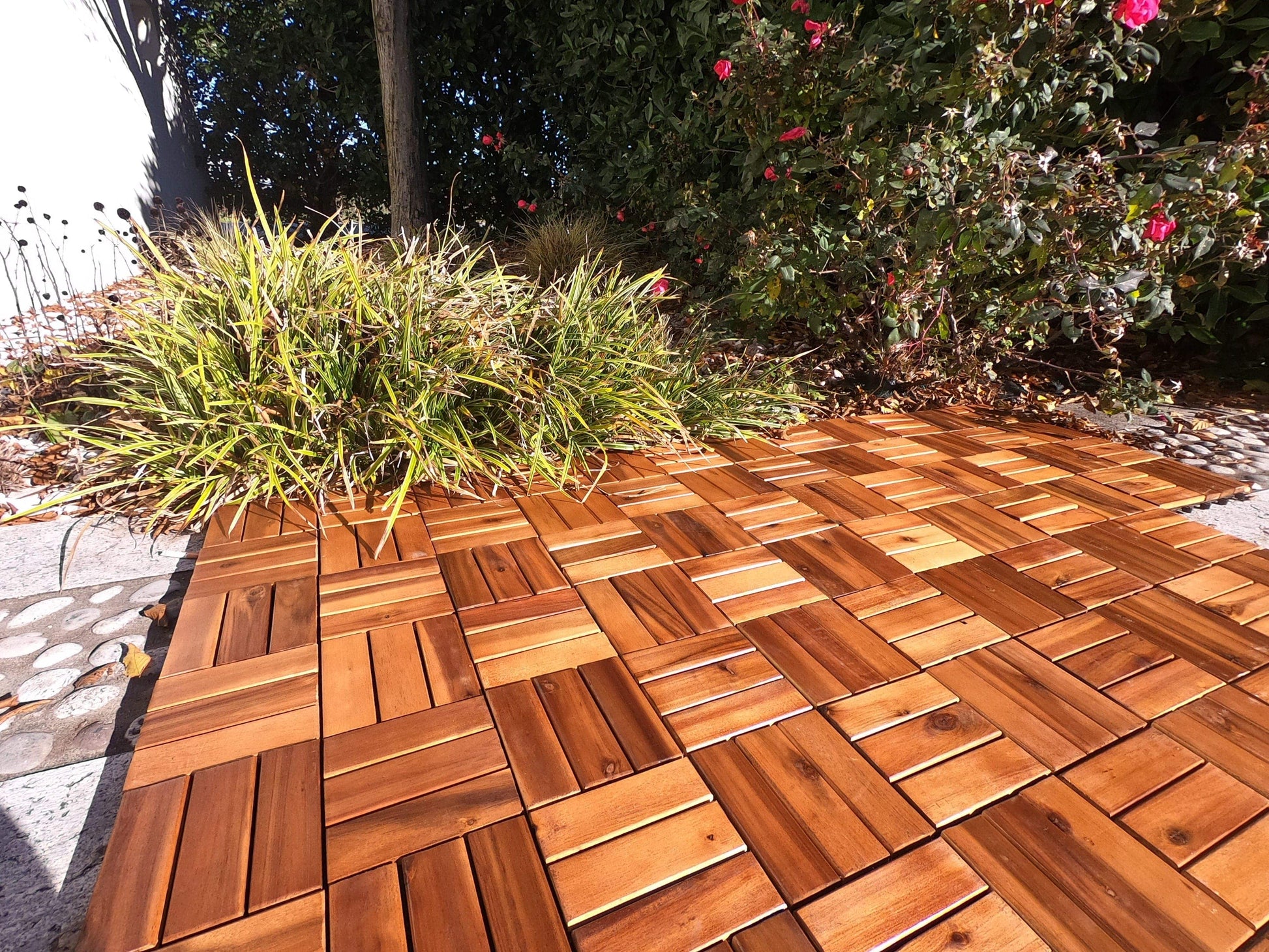 Bricocenter ACACIA INTERLOCKING TILE 30X30X H 2.4 CM