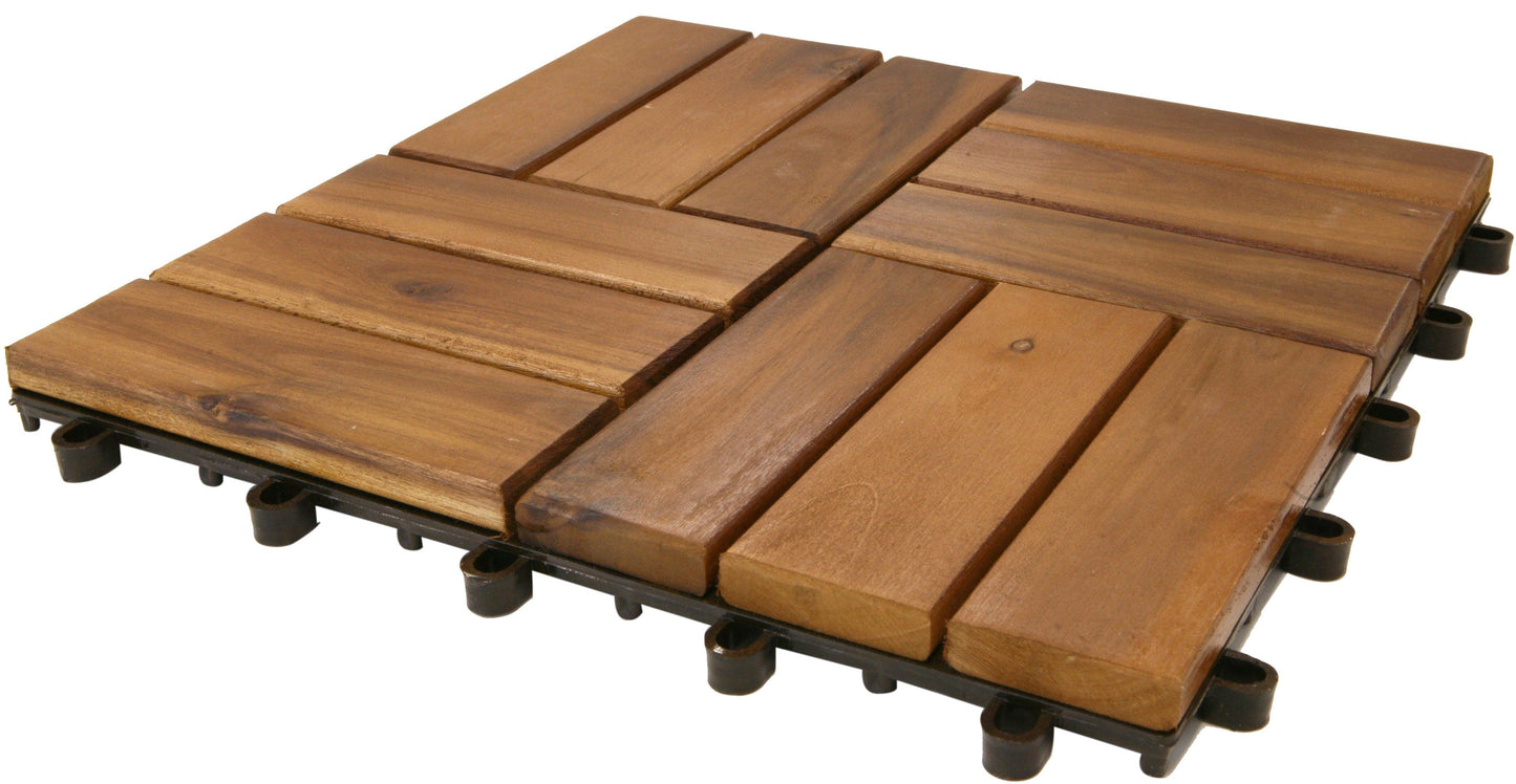 ACACIA INTERLOCKING TILE 30X30X H 2.4 CM