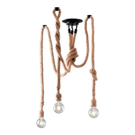 ROPE CEILING LIGHT 3XE27 MAX 40W CABLE 2.5M - best price from Maltashopper.com BR420005594
