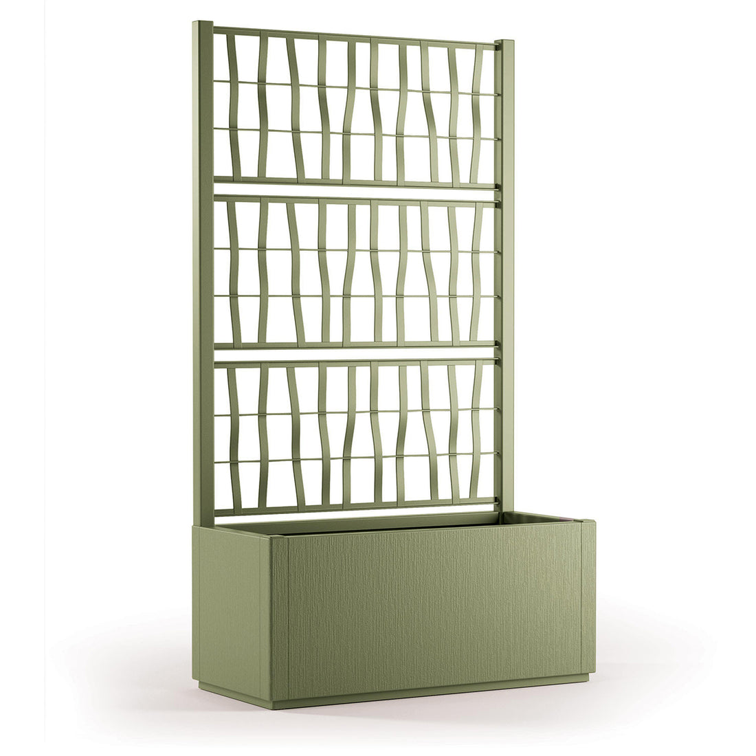 ETHICA PLANTER WITH ESPALIER CM 80X36 H140 OLIVE GREEN