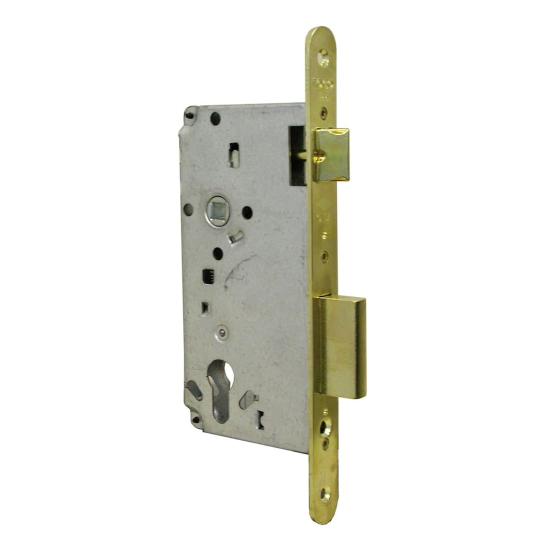 PATENT LOCK 70 MM CENTRE DISTANCE, 40 MM ENTRY BRASS-PLATED STEEL