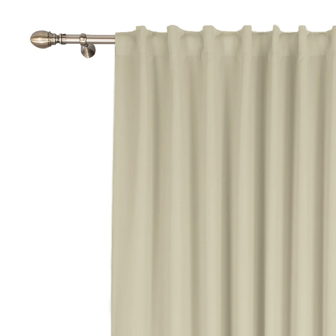 BEIGE OPAQUE CAROL CURTAIN 200X280 CM WEBBING AND CONCEALED HANGING LOOP - best price from Maltashopper.com BR480009481