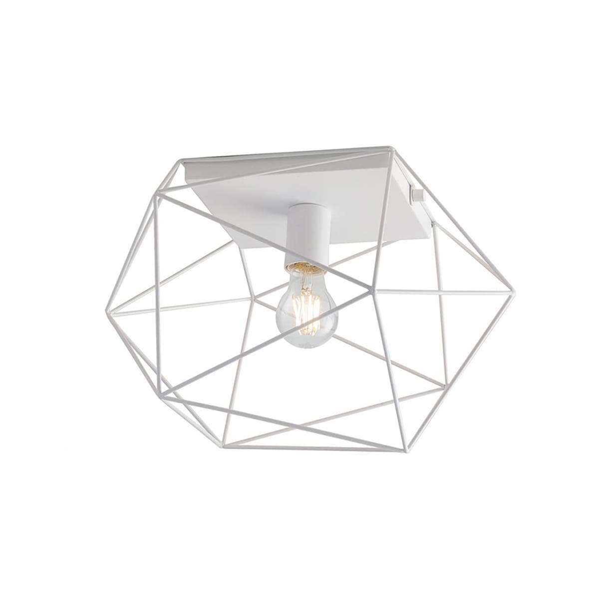 ABRAXAS METAL CEILING LAMP WHITE 30X40 CM E27=40W - best price from Maltashopper.com BR420005749