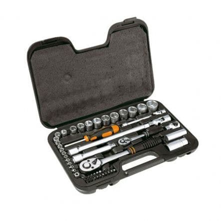 SET 54 PCS. SOCKETS+BITS DEXTER CHROME VANADIUM ASSORTED SIZES, 1/4-1/2INCH SOCKET