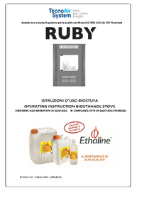 RUBY BURGUNDY BIOETHANOL STOVE H 61 L47 P 36 - best price from Maltashopper.com BR430005045