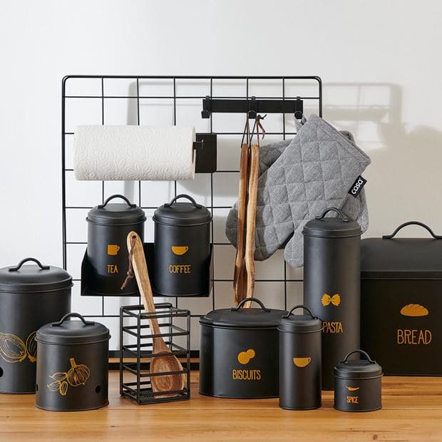 VIRA Black container H 15,5 cm - Ø 13 cm - best price from Maltashopper.com CS608615