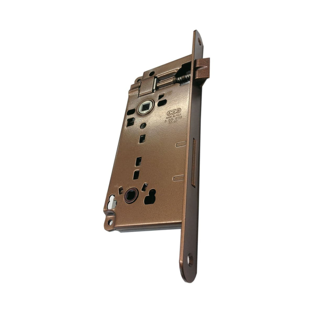 PATENT LOCK DOUBLE SQUARE ENTRY 50 MM ROUND EDGE BRONZED