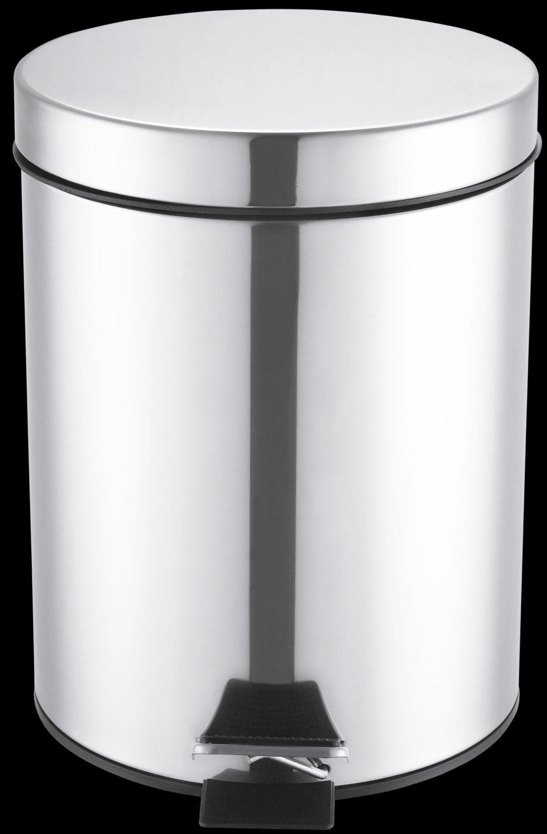 BATHROOM DUSTBIN 5 L CHROME WITH PEDAL - best price from Maltashopper.com BR430460516