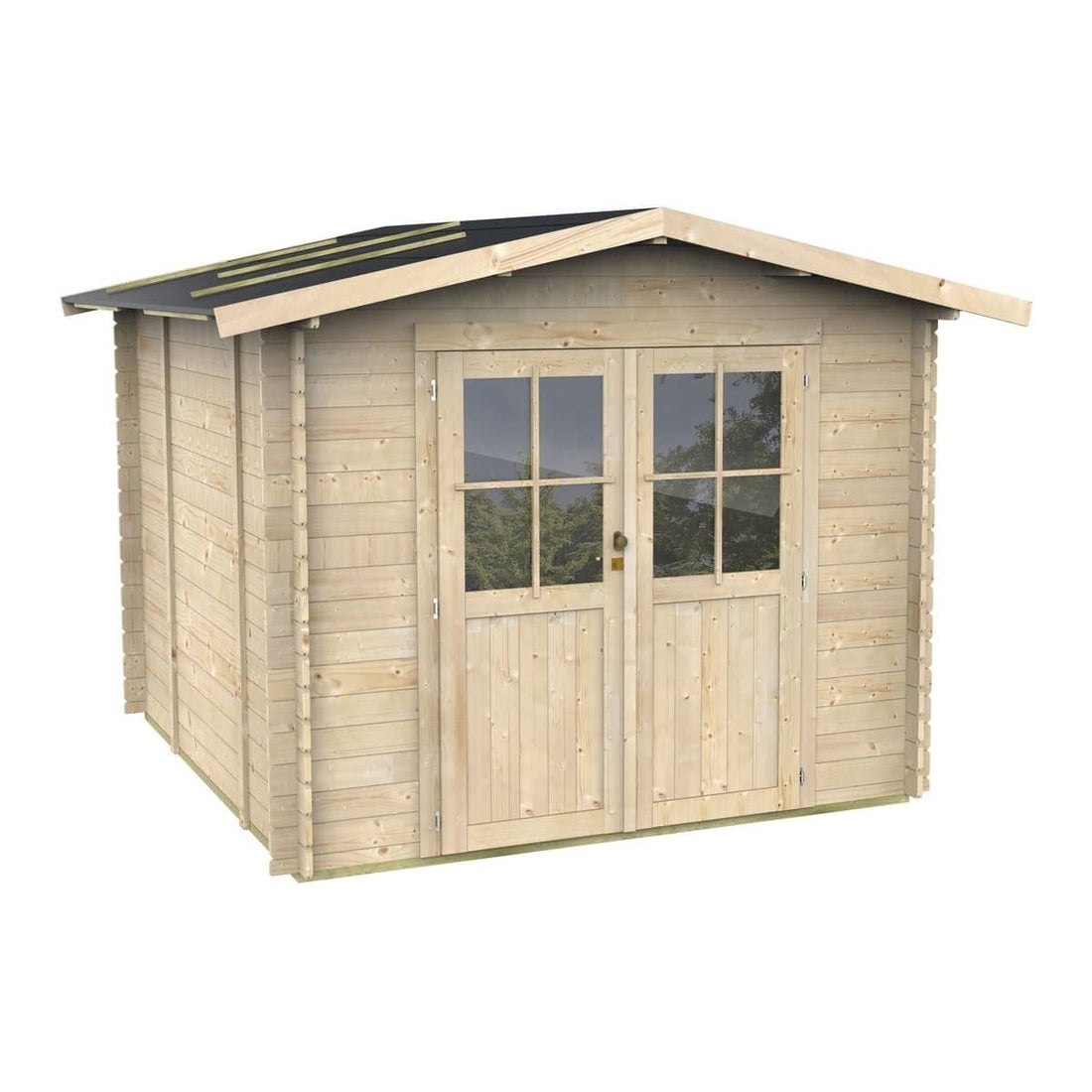 LORY WOODEN HOUSE 25 MM THICK EXTERNAL DIMENSIONS 276X254X218 WITH FLOOR INCLUDED - best price from Maltashopper.com BR500013452