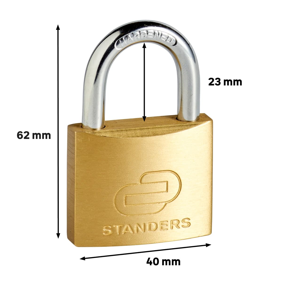 INDOOR/OUTDOOR PADLOCK SHORT ARC 40MM. BRASS - best price from Maltashopper.com BR410000411