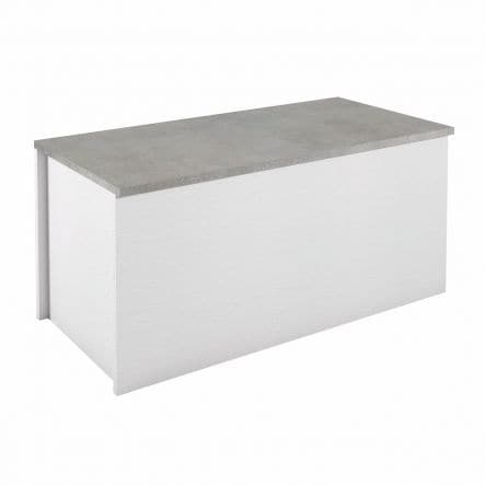 CONCRETE ENTRANCE BENCH WITH WHITE FRONTS - best price from Maltashopper.com BR440001799
