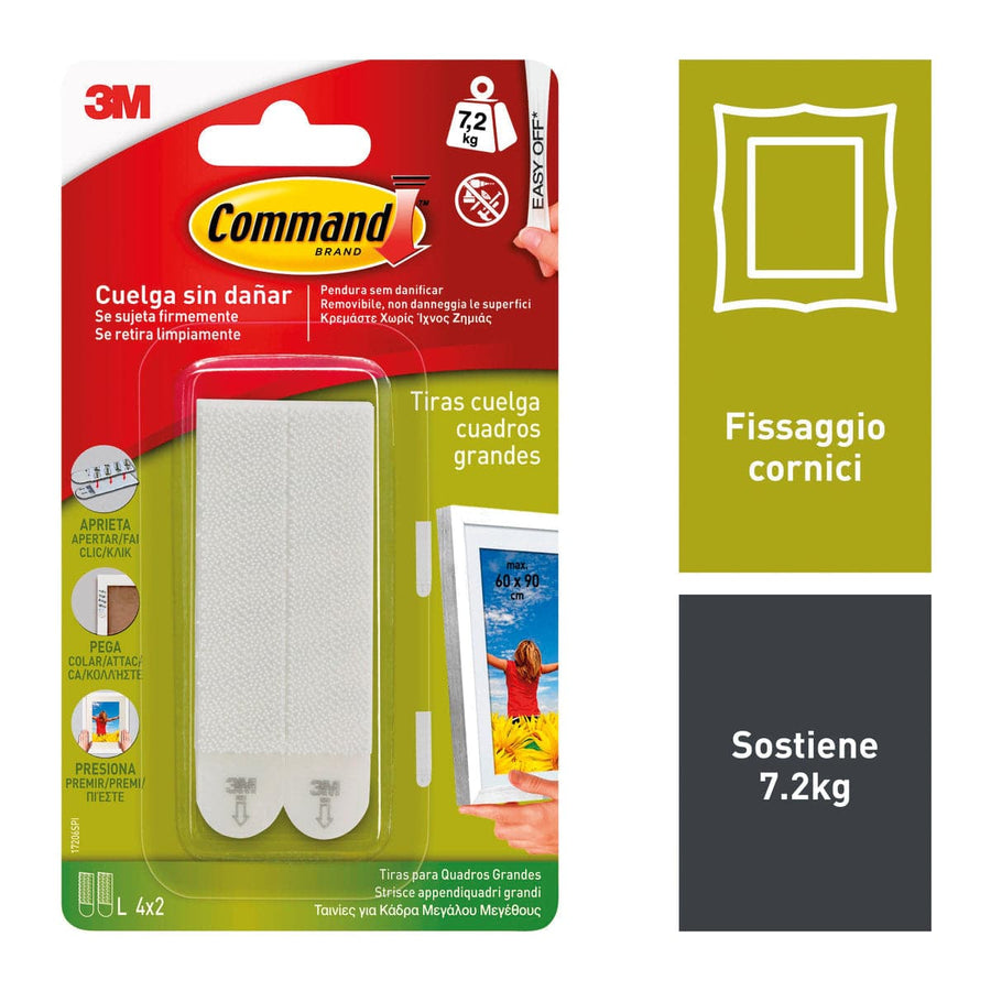 COMMAND COMMAND LARGE HANGING STRIPS 7.2KG - best price from Maltashopper.com BR410007392