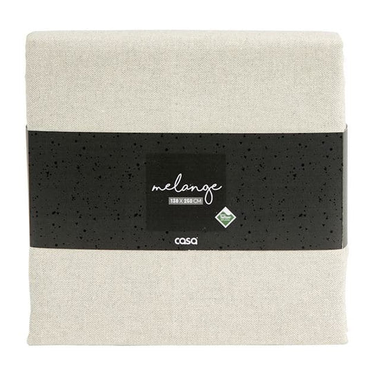 MELANGE Beige tablecloth W 138 x L 250 cm - best price from Maltashopper.com CS616119
