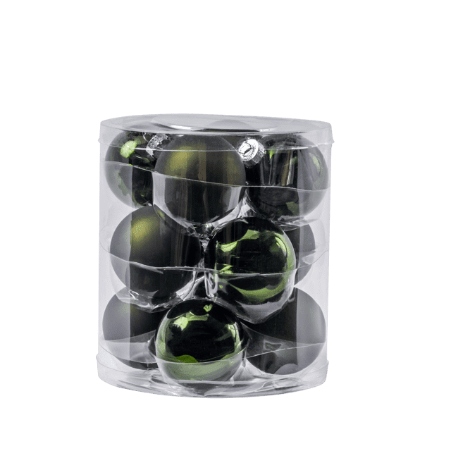 Casa MOSS Christmas ball set of 12 greenØ 6 cm
