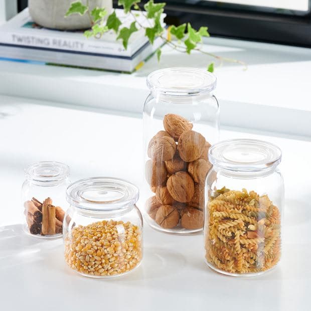 Casa CRYSTAL Food container with transparent lid, H 15 cm - Ø 9,1 cm