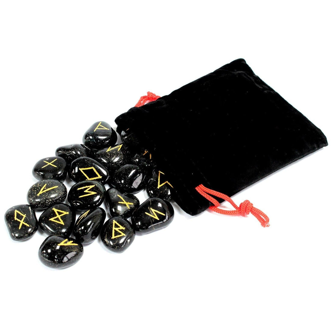 Indian Runes in Pouch - Black Onyx - best price from Maltashopper.com RUNE-32
