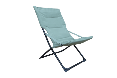 MARSELLA Relaxation chair steel, polyester green sage - best price from Maltashopper.com BR500013591