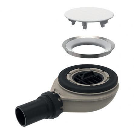 SHOWER DRAIN DIA 90MM H5.8 CM OUTLET DIA 40MM PVC WITH GEBERIT SIPHON - best price from Maltashopper.com BR430004924